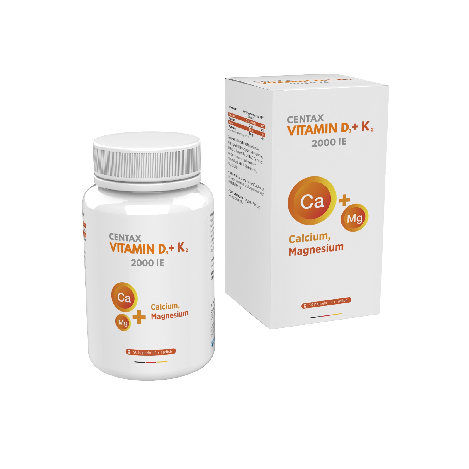 Centax Vitamin D+K package